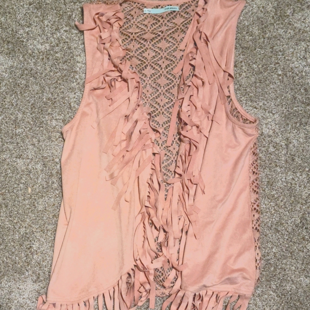 Open Front fringe vest
